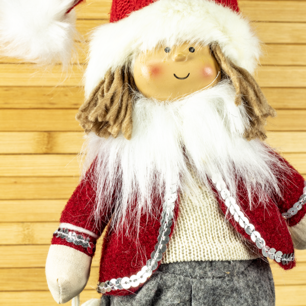 Elfo in piedi Rosso 37cm